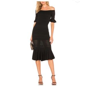 Alexis Sheira Black Midi Dress